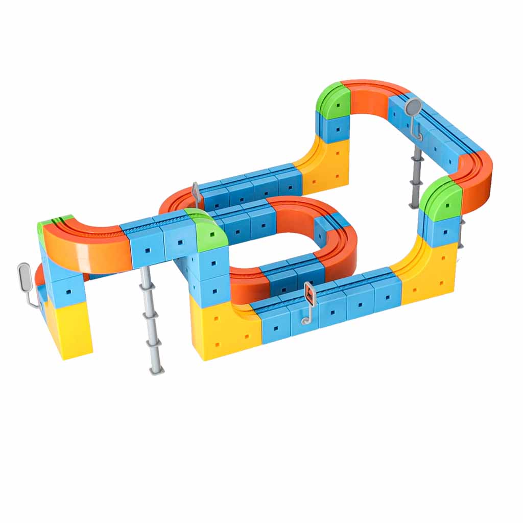 Magnetyczny tor kolejowy STEM – 140 elementów