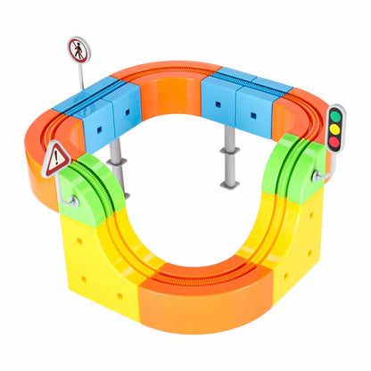 Magnetic Railway Track STEM Set – 65 Pieces