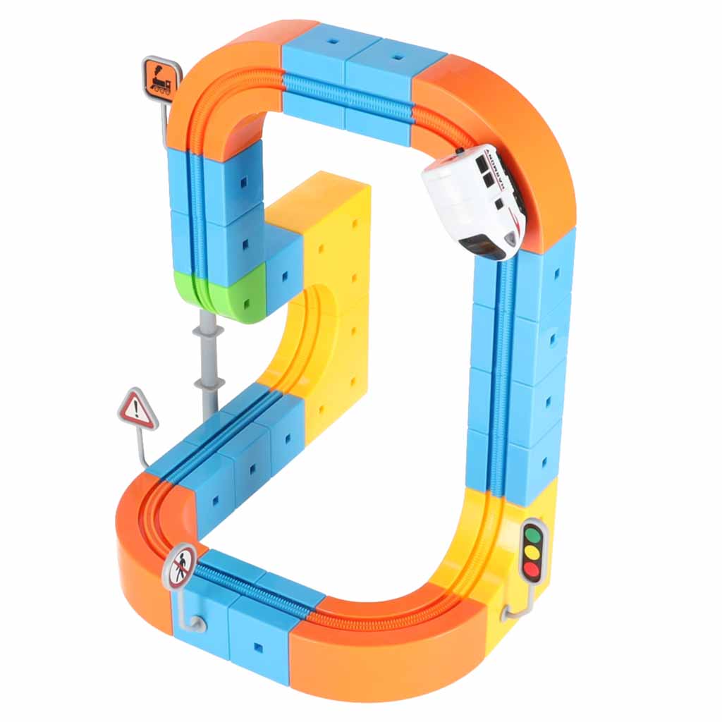 Magnetic Railway Track STEM Set – 65 Pieces