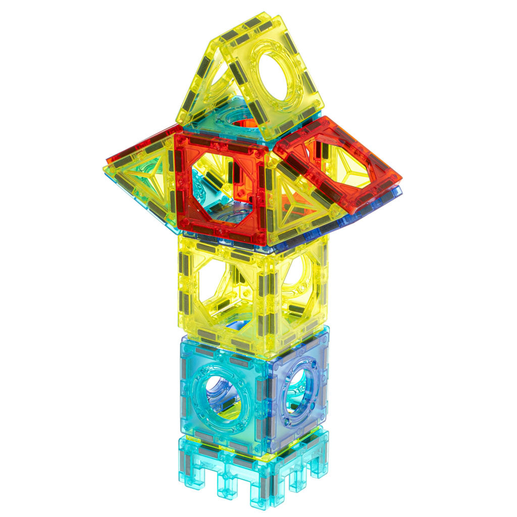75-Piece Magnetic Marble Run Building Set with LED Balls