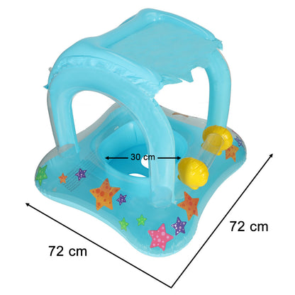 Kids Inflatable Starfish Float with Sun Canopy – 3+