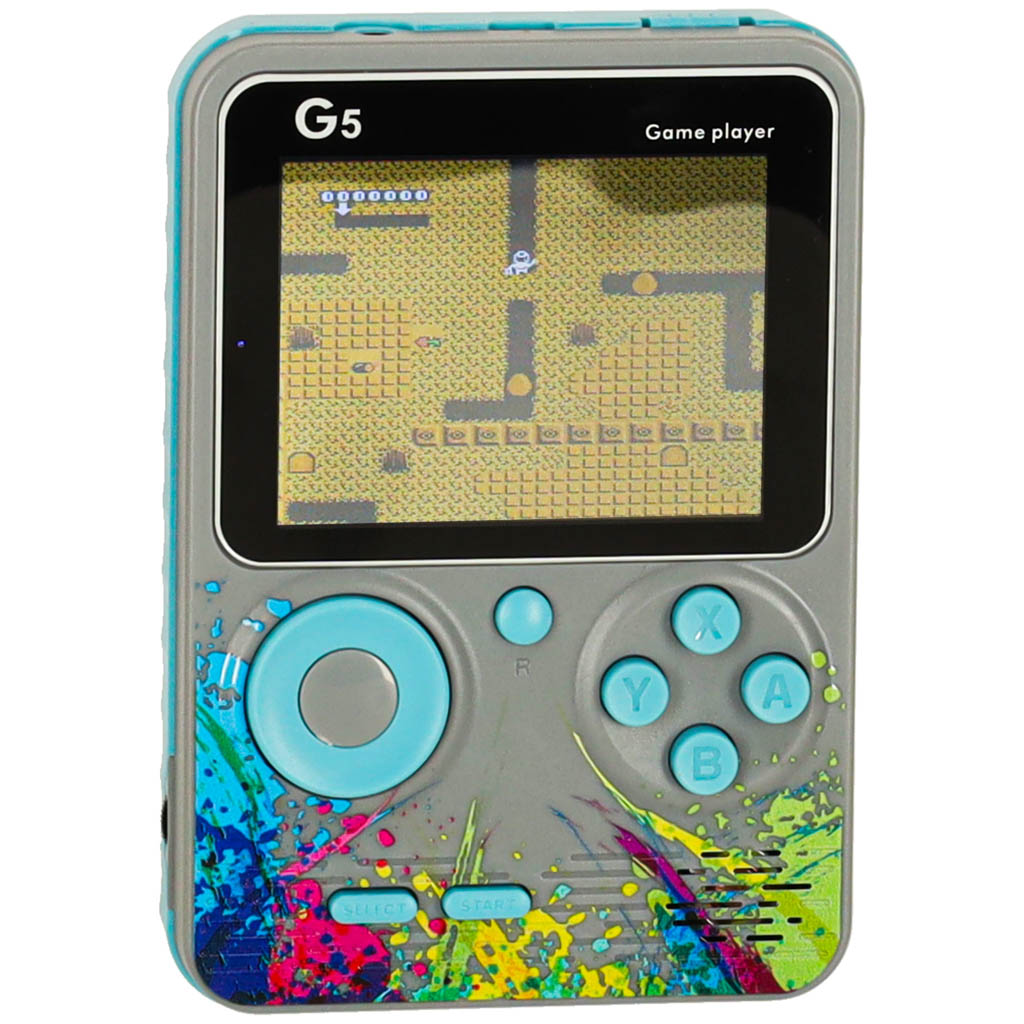 Mini Retro Handheld Game Console for Kids 6+ – Gray, 500 Games