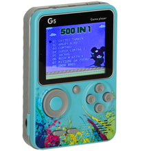 Mini konsola retro dla dzieci 6+ – niebieska, 500 gier