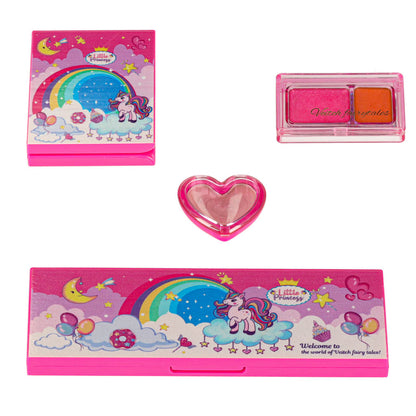 22-Piece Kids Makeup Set with Unicorn Cosmetic Bag, Skirt & Crown