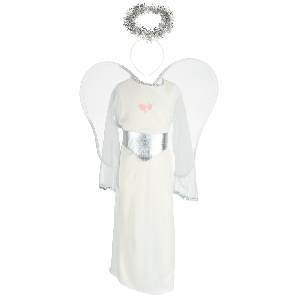 Angel Costume for Kids – Size M (110–120 cm) with Wings & Halo