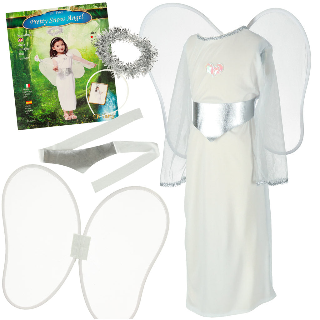 Angel Costume for Kids – Size S (100–110 cm) with Wings & Halo