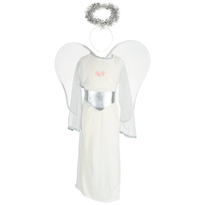 Angel Costume for Kids – Size S (100–110 cm) with Wings & Halo