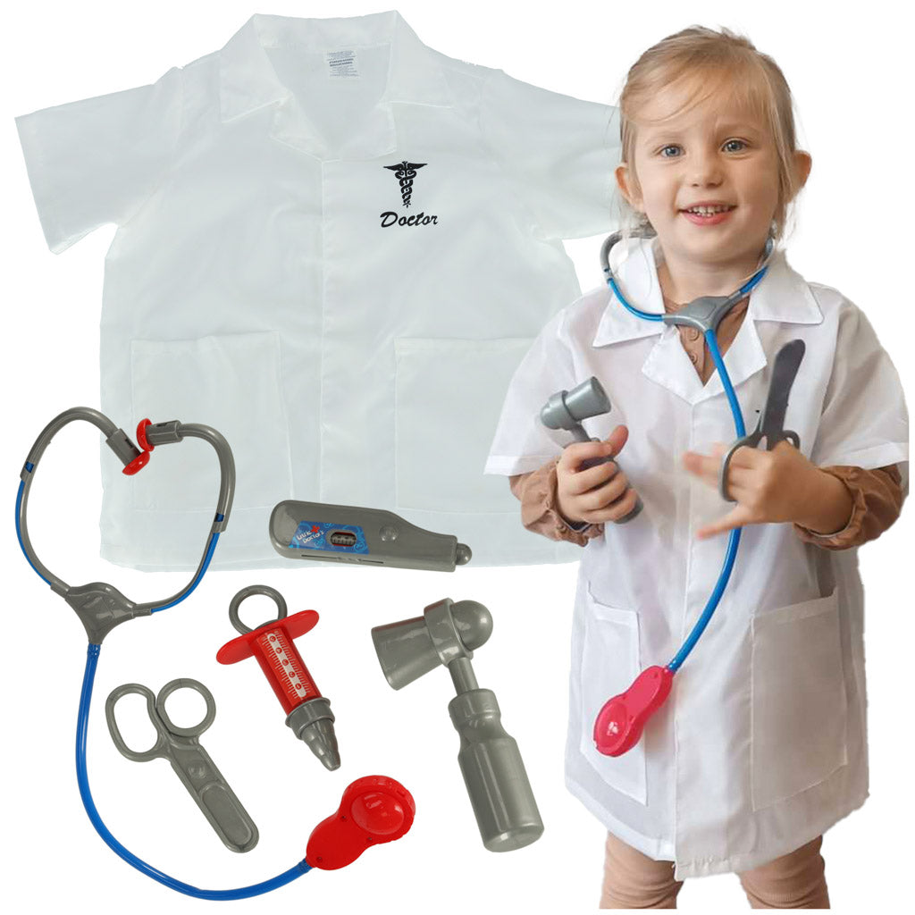 Kids Doctor Costume Set with Medical Accessories – Carnival Outfit