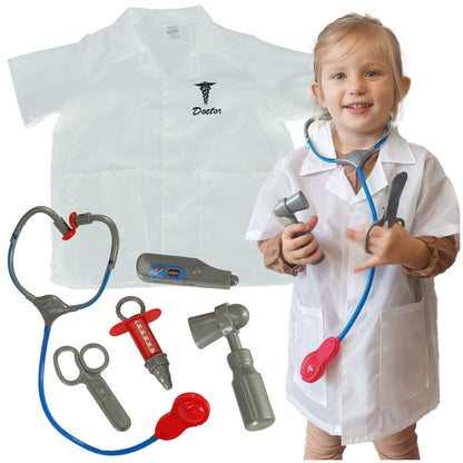 Kids Doctor Costume Set with Medical Accessories – Carnival Outfit