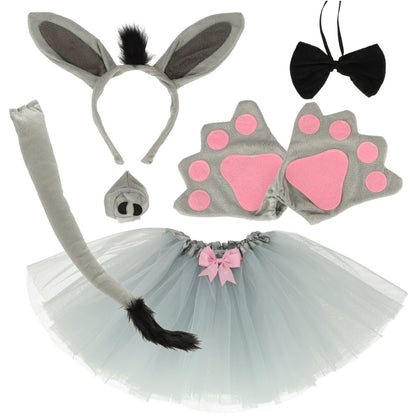 Donkey Costume for Kids 3+ – 6-Piece Carnival Outfit