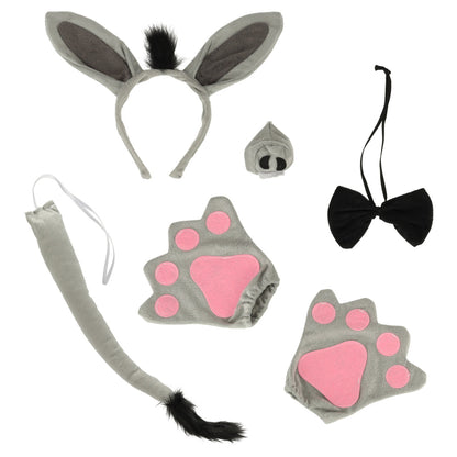 Donkey Costume for Kids 3+ – 6-Piece Carnival Outfit