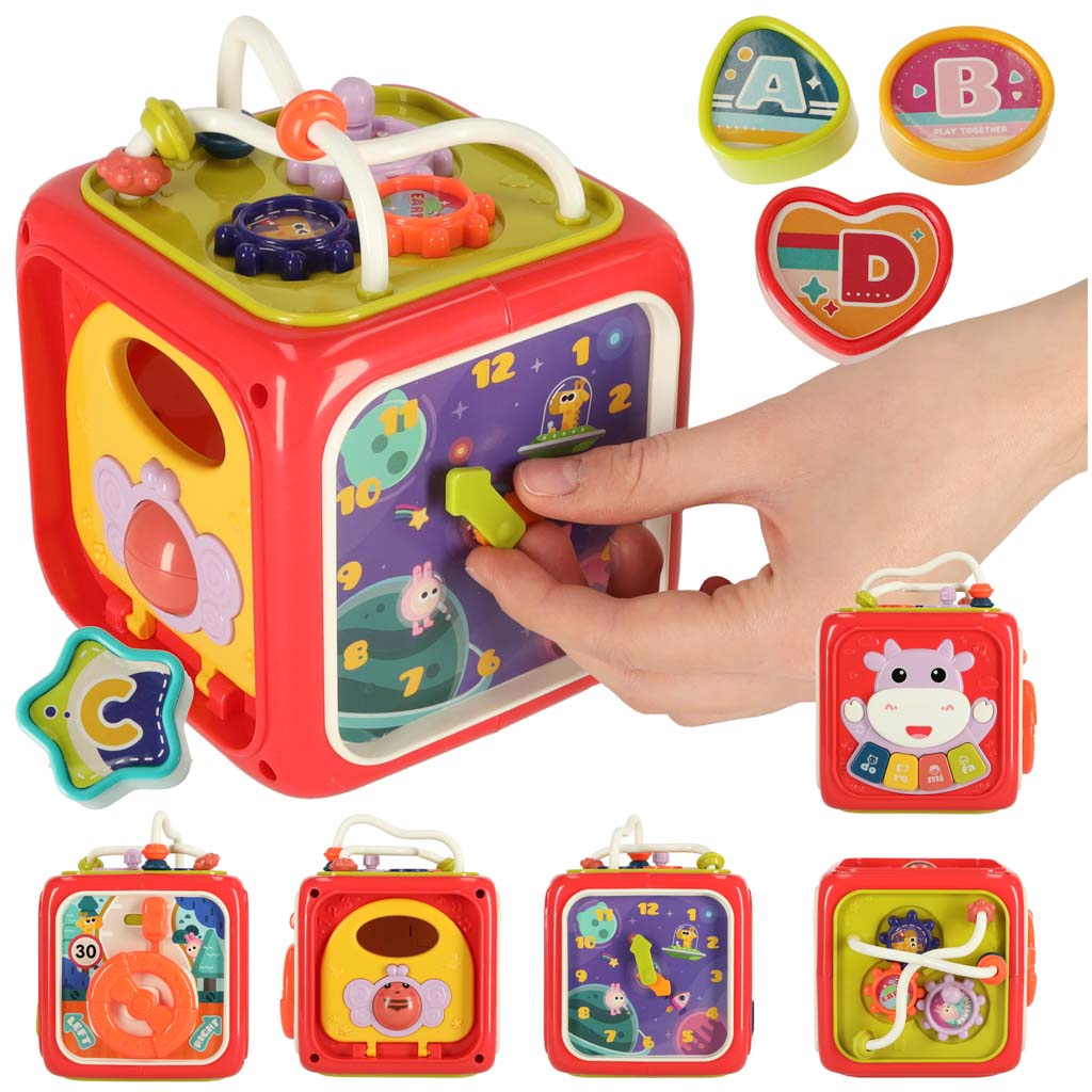 Interactive Educational Activity Cube – Shape Sorter & Piano 18M+
