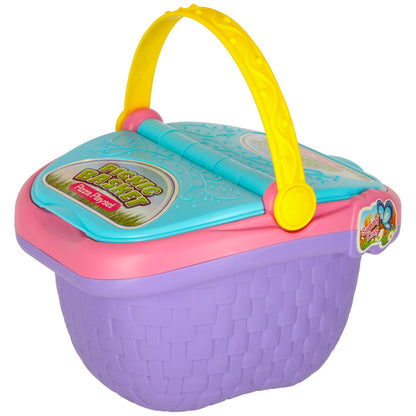 Kids Picnic Basket Play Set – Pretend Food & Role Play