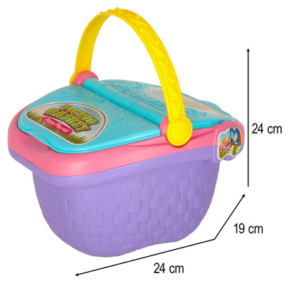 Kids Picnic Basket Play Set – Pretend Food & Role Play
