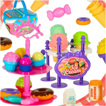 Pastel Dessert Picnic Basket Play Set – Ice Cream & Sweet Treats
