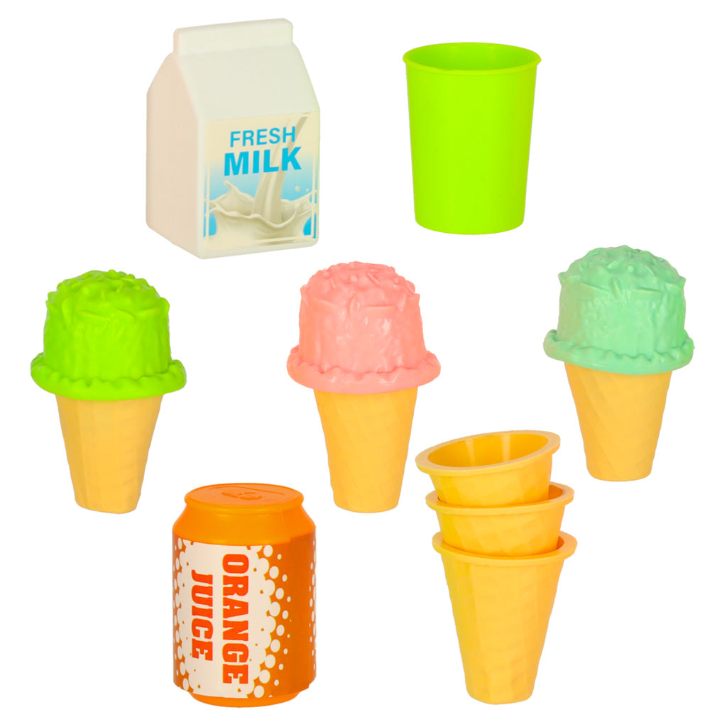 Pastel Dessert Picnic Basket Play Set – Ice Cream & Sweet Treats
