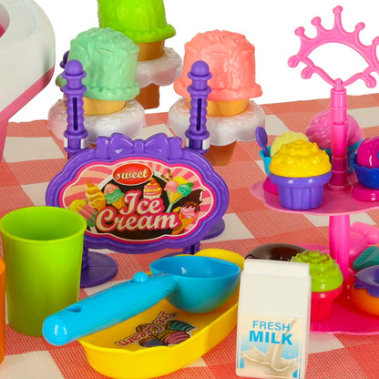 Pastel Dessert Picnic Basket Play Set – Ice Cream & Sweet Treats