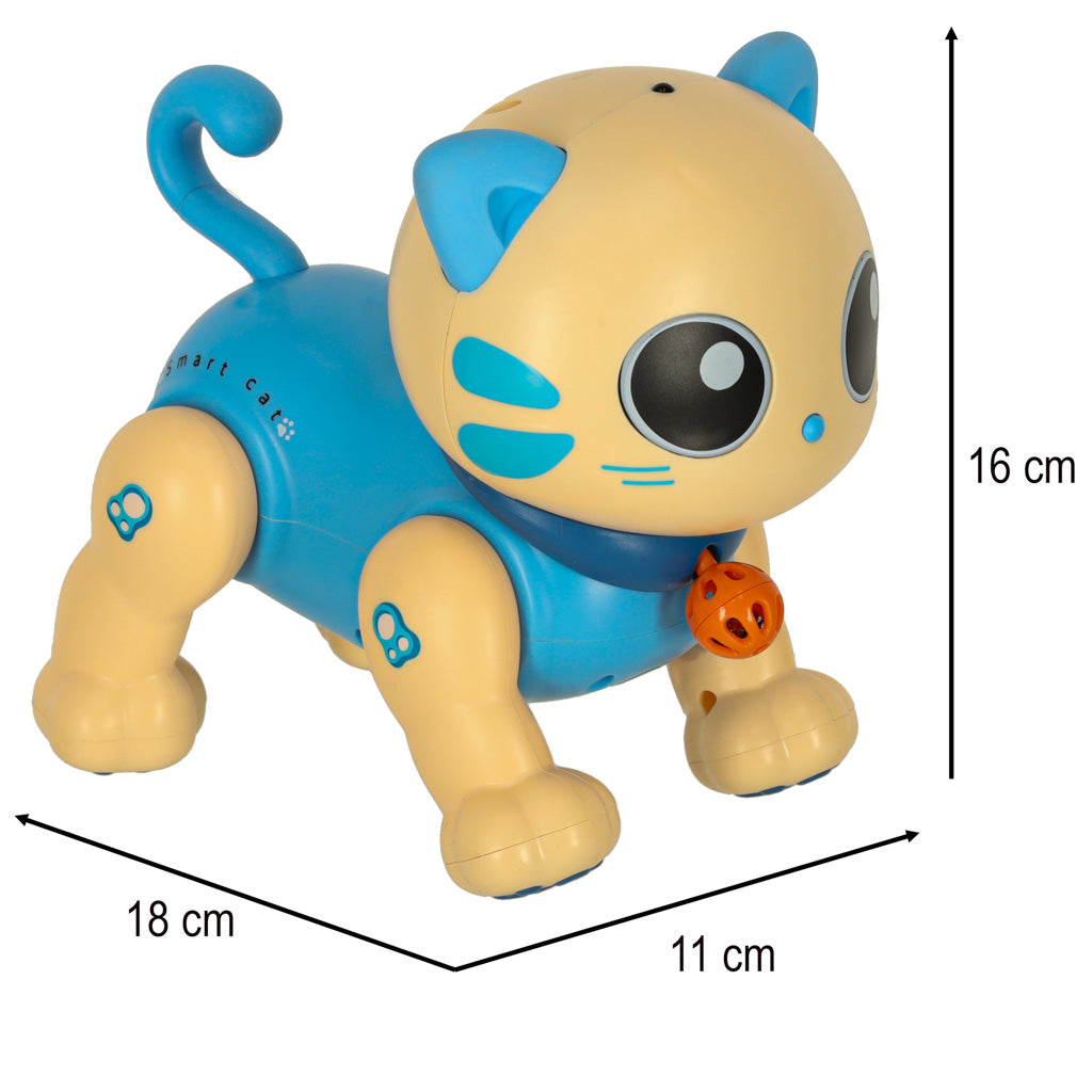 Interactive Remote Control Robo Cat – Blue Robotic Pet Toy