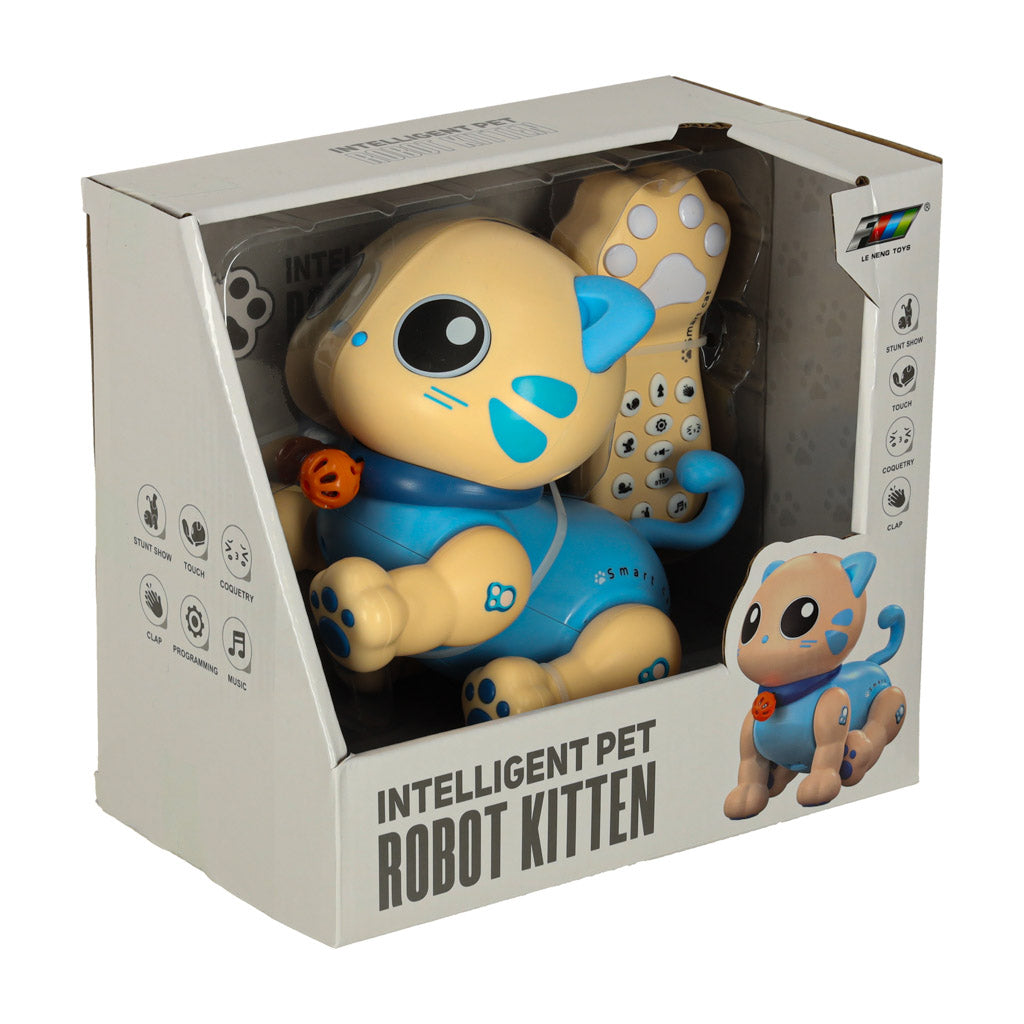 Interactive Remote Control Robo Cat – Blue Robotic Pet Toy