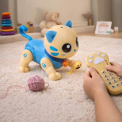 Interactive Remote Control Robo Cat – Blue Robotic Pet Toy