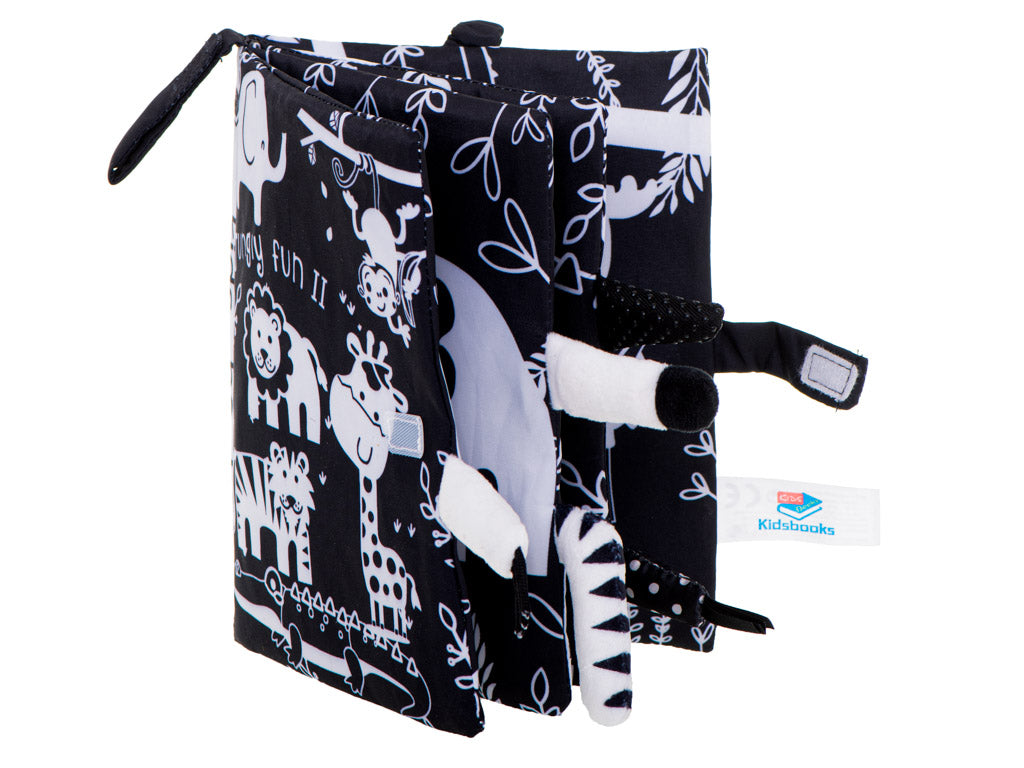 Safari Animals Sensory Baby Book with Tails