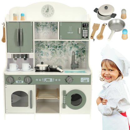 LULILO Saliko Wooden Play Kitchen with Coffee Machine – 3+