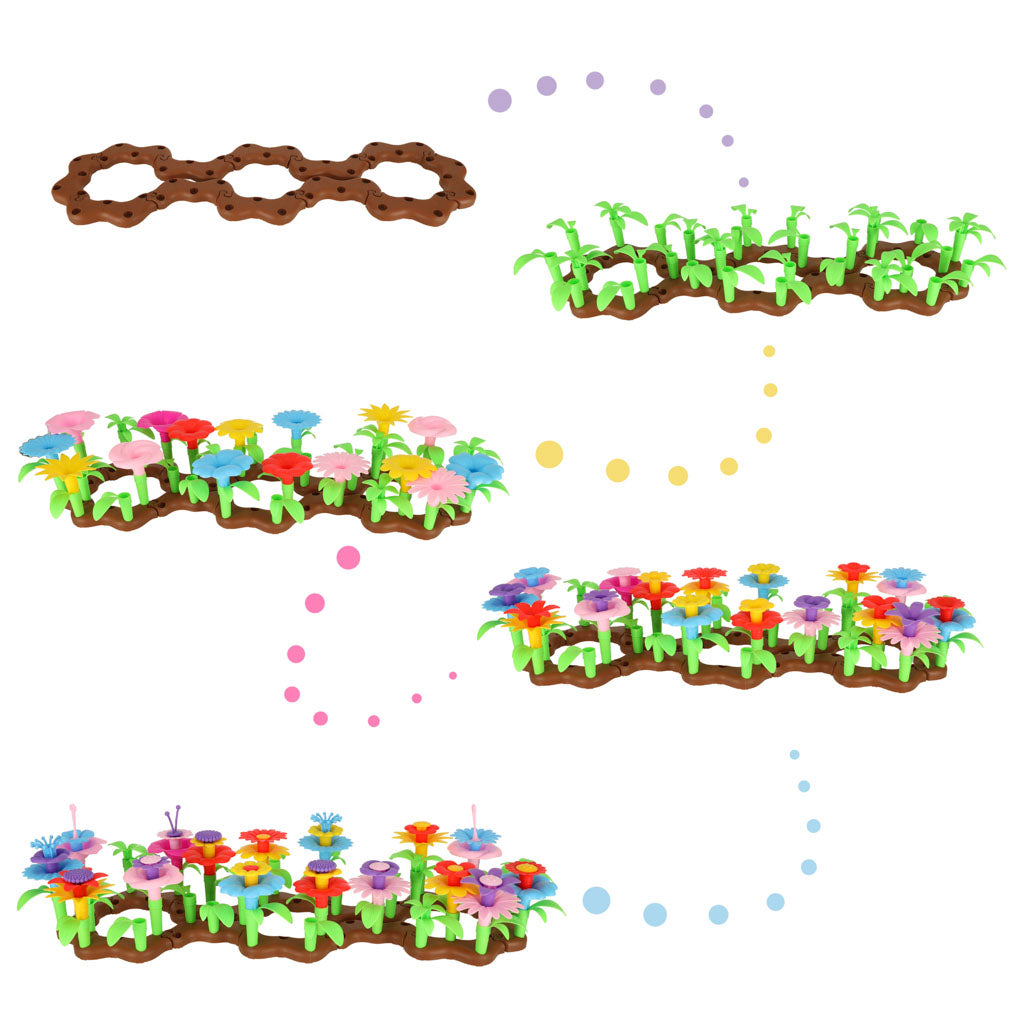 104-Piece Flower Garden Building Blocks Set