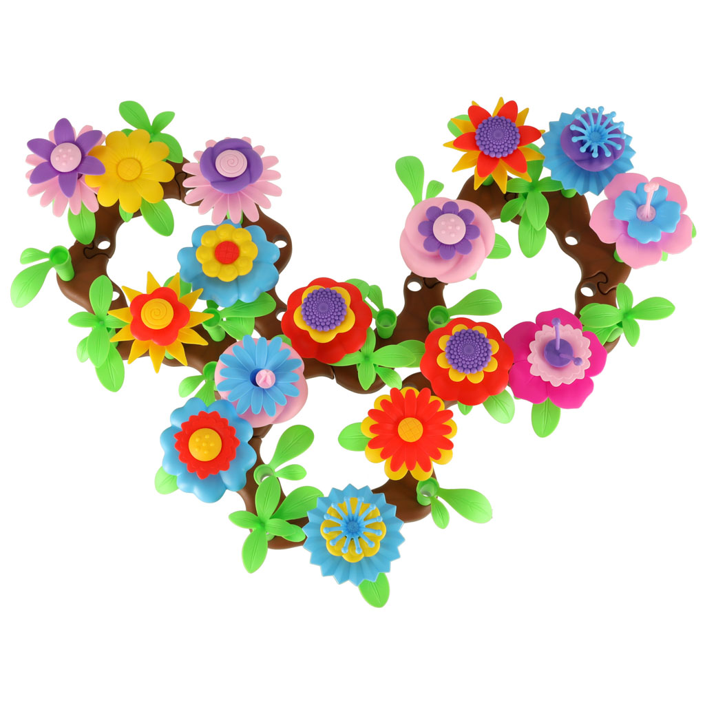 104-Piece Flower Garden Building Blocks Set