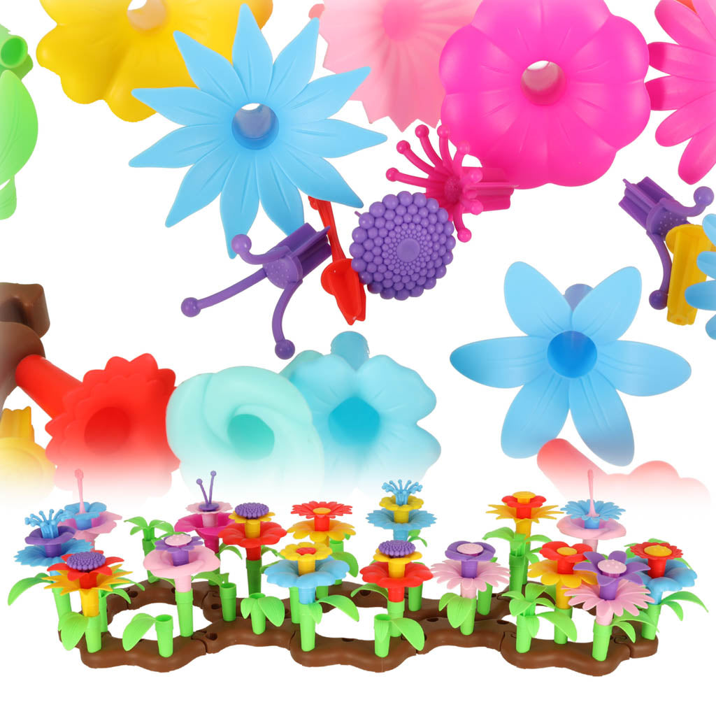 104-Piece Flower Garden Building Blocks Set