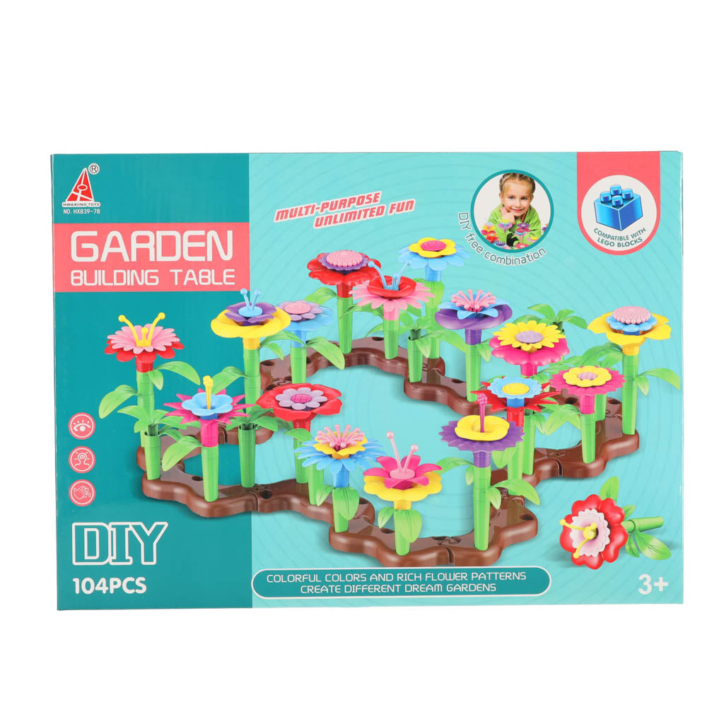 104-Piece Flower Garden Building Blocks Set