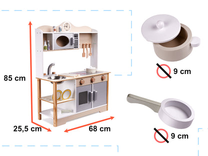 LULILO Kuketo Wooden Play Kitchen with Accessories