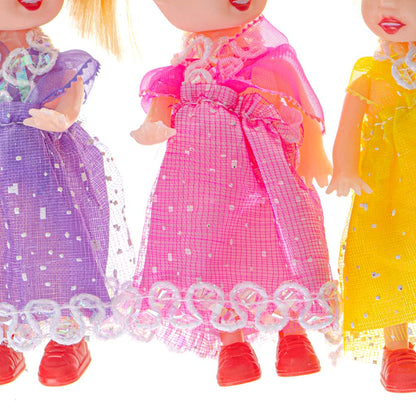 Zestaw małych lalek do domku dla lalek – 3 lalki 10 cm dla dzieci od 3 lat
