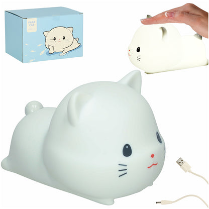 Silicone Night Light for Kids – Lying Cat USB 10+