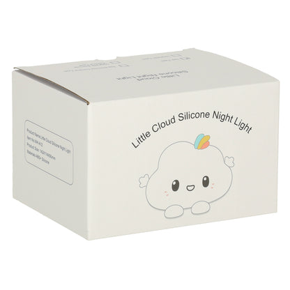 Silikonowa lampka nocna dla dzieci – Biała chmurka RGB 3+