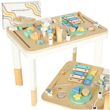 LULILO Drewniany stolik edukacyjny 2 w 1 Ludo – Miętowy 3+
