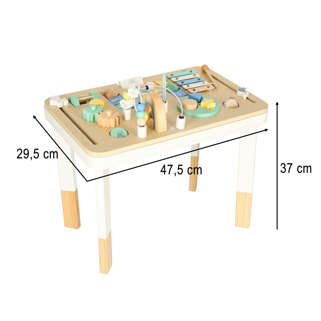 LULILO Ludo 2-in-1 Wooden Activity Table – Mint 3+