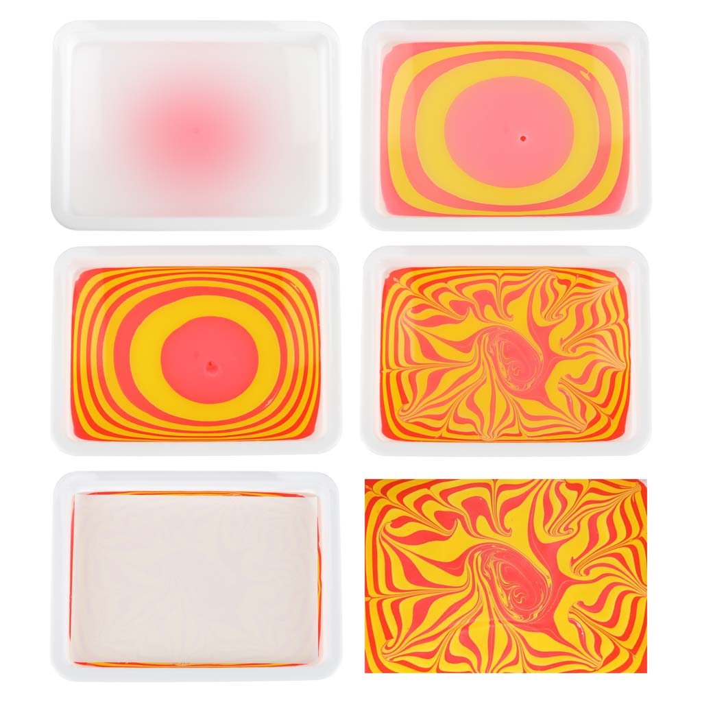STEM Ebru Water Marbling Art Kit – Magic Water Painting Set with 12 Colors