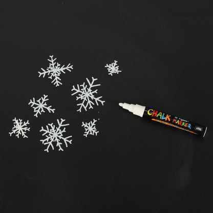 8-Pack Liquid Chalk Markers for Glass, Windows & Chalkboards