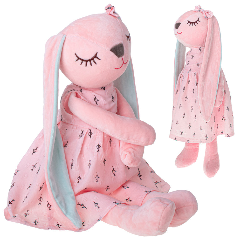 Różowy pluszowy króliczek maskotka 52 cm – Miękki królik pluszak