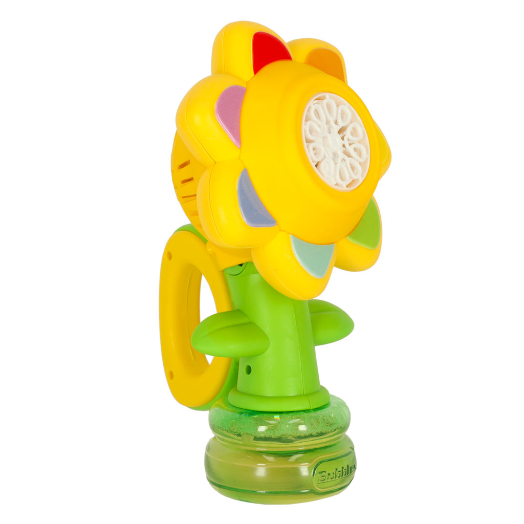 Automatic Flower Bubble Machine for Kids with Lights & Rechargeable Battery