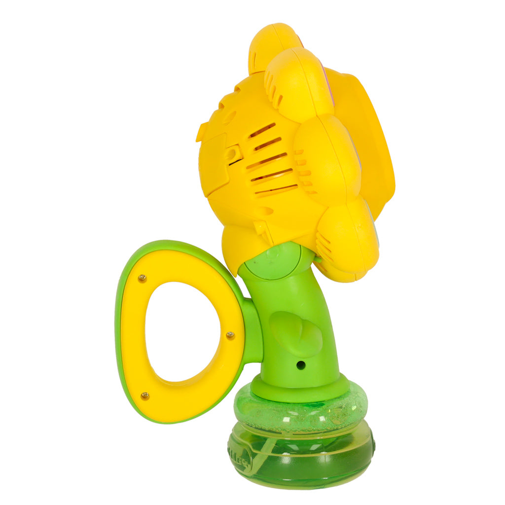 Automatic Flower Bubble Machine for Kids with Lights & Rechargeable Battery