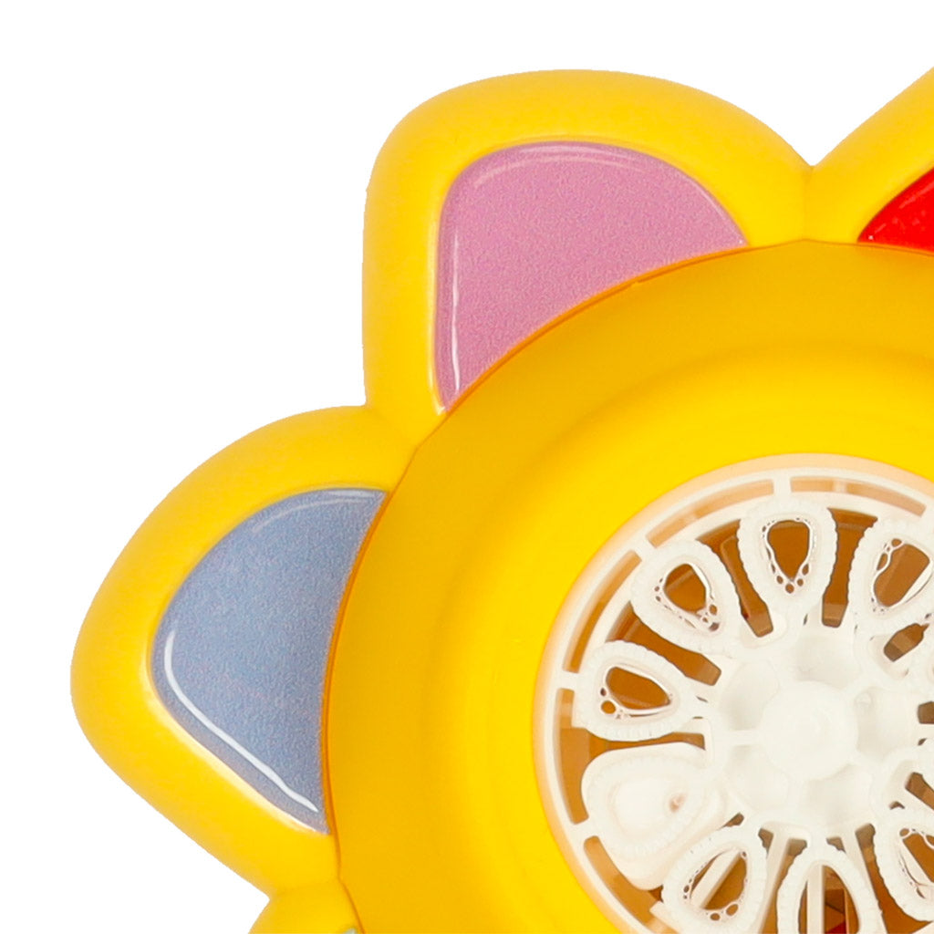 Automatic Flower Bubble Machine for Kids with Lights & Rechargeable Battery