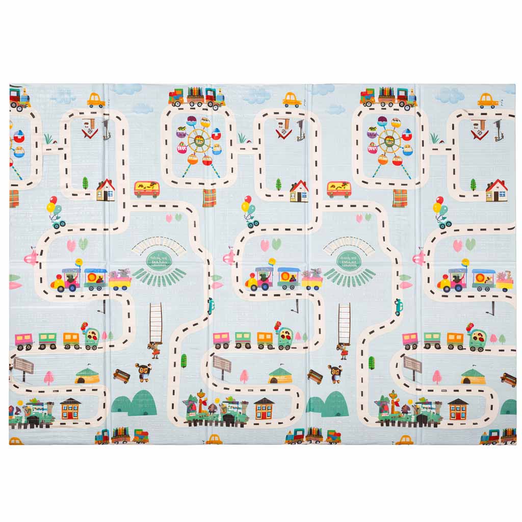 Składana edukacyjna mata piankowa 150 × 200 cm – Miejskie drogi