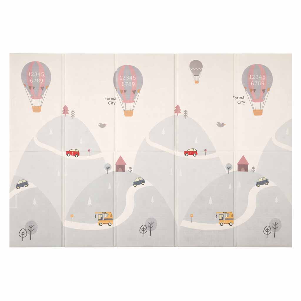 Składana edukacyjna mata piankowa 150 × 200 cm – Miejskie drogi