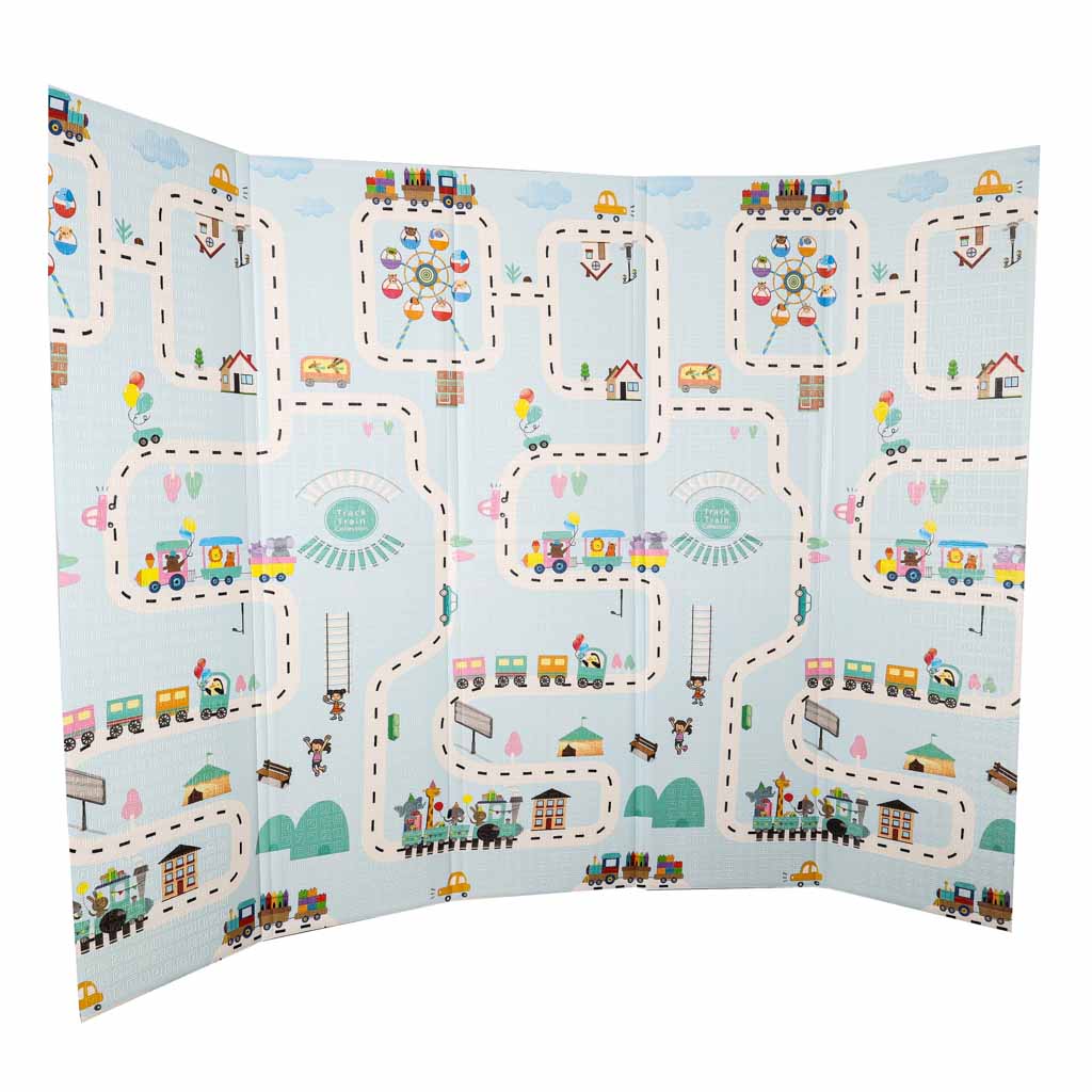 Składana edukacyjna mata piankowa 150 × 200 cm – Miejskie drogi