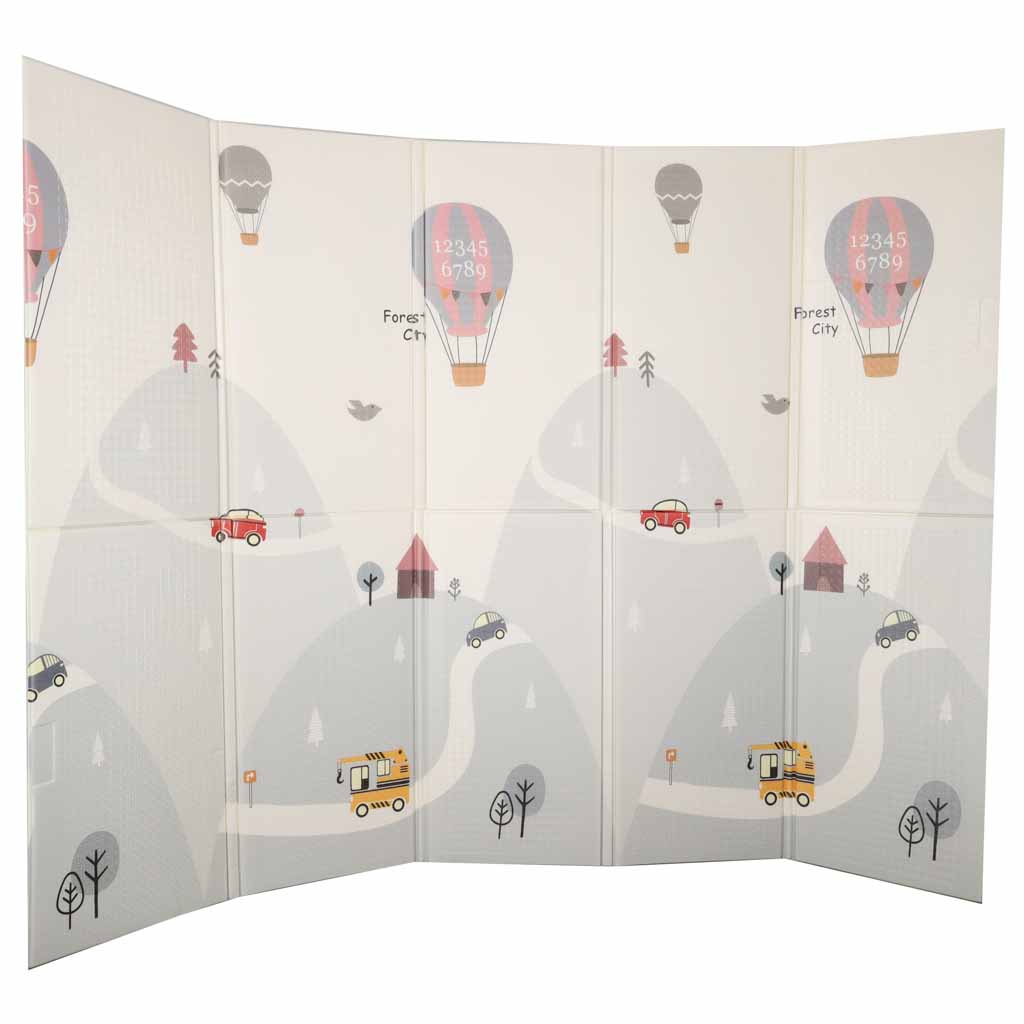 Składana edukacyjna mata piankowa 150 × 200 cm – Miejskie drogi