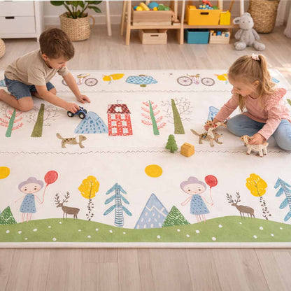 Foldable Baby Play Mat 150 × 200 cm – Teddy Bear Design