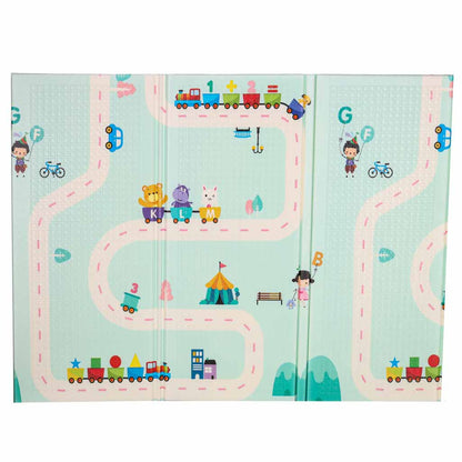 Składana mata do zabawy dla dzieci 180 × 200 cm – dwustronna pianka XPE