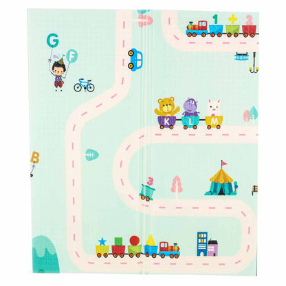 Składana mata do zabawy dla dzieci 180 × 200 cm – dwustronna pianka XPE