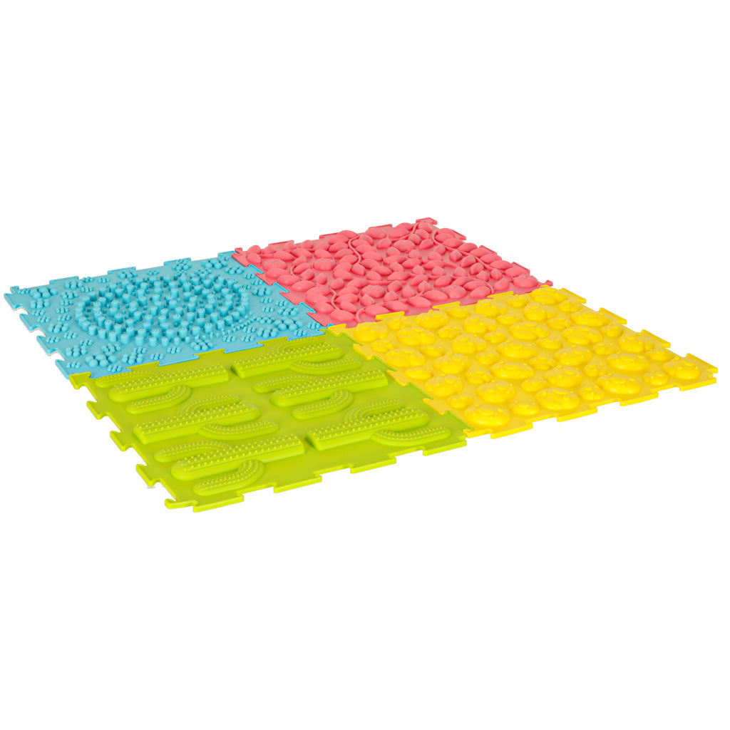 8-Piece Sensory Floor Mat Set for Kids – Textured Therapy Puzzle Tiles
